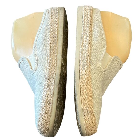 Espirit Neema Espadrille Slip On Mules Sz 6.5 Beige Canvas Linen-Look #36S - Picture 6 of 9